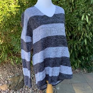 Black and Gray Striped Sweater